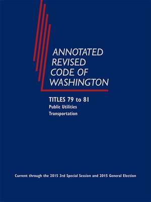 cover image of Annotated Revised Code of Washington